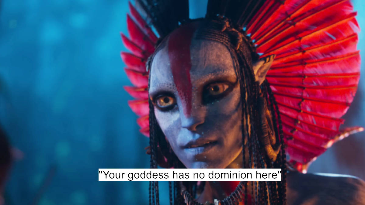 "your goddess has no dominion here"