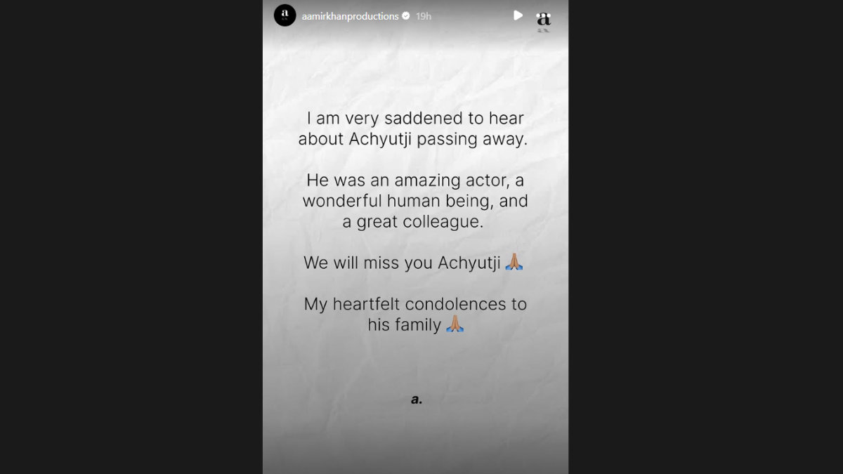 Arey Kehna Kya Chahte Ho? - Goes Silent Forever 1 aamir khan productions instagram story