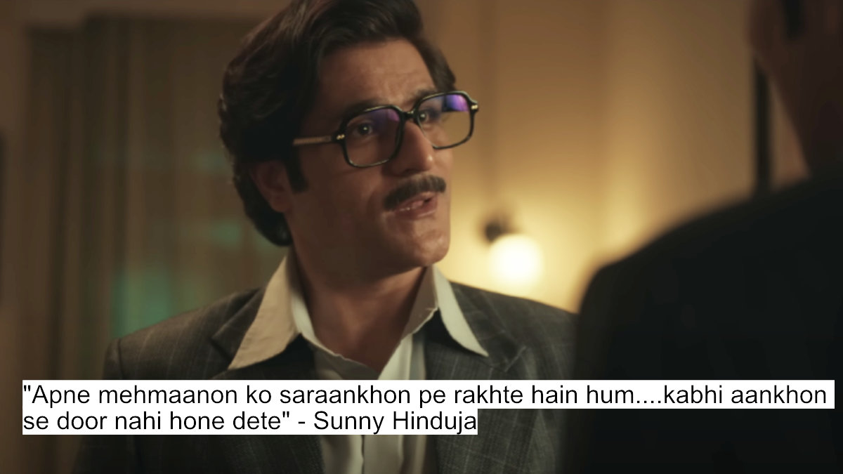 "apne mehmaanon ko saraankhon pe rakhte hain hum....kabhi aankhon se door nahi hone dete" - sunny hinduja