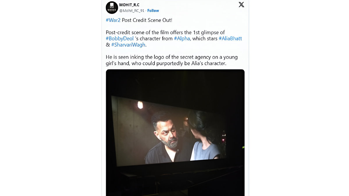 Alpha'S Villain Reveal! Bobby Deol Looks Menacing In War 2 Post-Credit Scene Leak 1 bobby deol_pic courtesy x