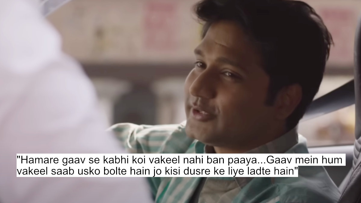 Dialogues That Define Duty! Court Kacheri'S Compelling Lines Highlight Father-Son Dynamics 7 "hamare gaav se kabhi koi vakeel nahi ban paaya...gaav mein hum vakeel saab usko bolte hain jo kisi dusre ke liye ladte hain"