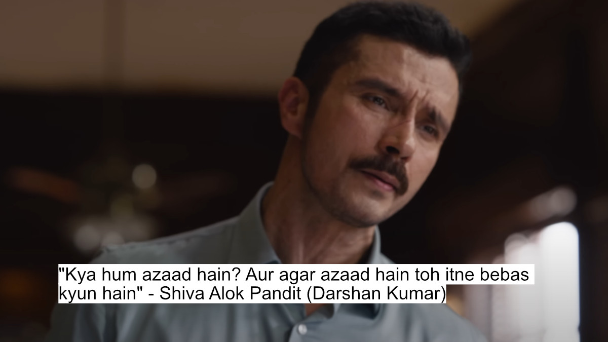Powerful Dialogues Unveiled! The Bengal Files Sheds Light On A 'Buried Story Of Hindu Gen*Cide' 8 "kya hum azaad hain? aur agar azaad hain toh itne bebas kyun hain" - shiva alok pandit (darshan kumar)