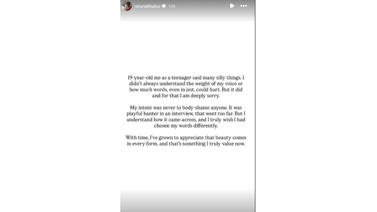 mrunal thakur instagram story