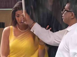 We Can't Get Enough of Shilpa Shetty's Stunning Yellow Saree Look on a Rainy Day!