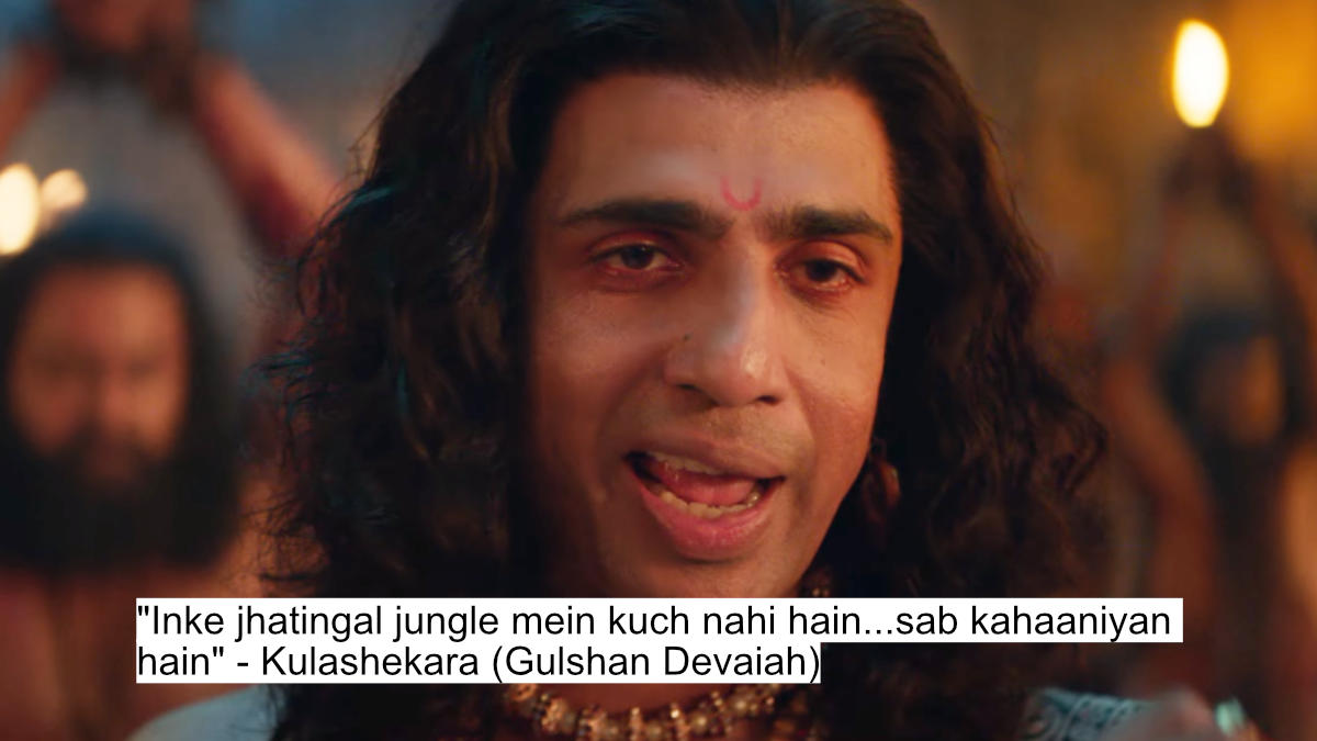 Kantara Chapter 1: Rishab Shetty'S Iconic Dialogues That Will Give You Chills 3 "inke jhatingal jungle mein kuch nahi hain...sab kahaaniyan hain" - kulashekara (gulshan devaiah)
