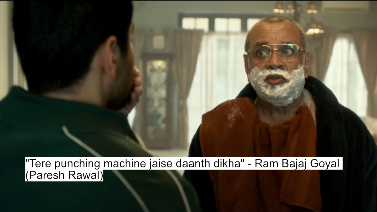 "tere punching machine jaise daanth dikha" - ram bajaj goyal (paresh rawal)