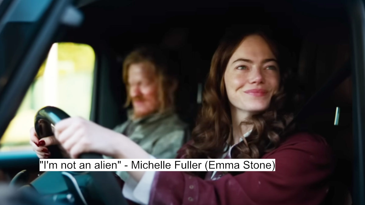 Emma Stone'S Bugonia Dialogues: The Most Mind-Blowing Revelation Of The Year! 2 "i'm not an alien" - michelle fuller (emma stone)