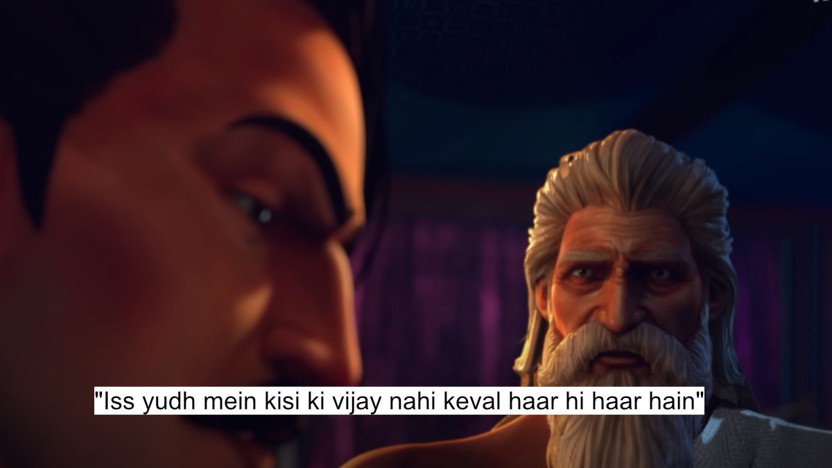 "iss yudh mein kisi ki vijay nahi keval haar hi haar hain"
