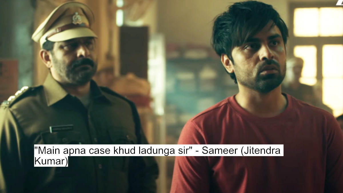 The Battle For Justice Begins! Arshad Warsi And Jitendra Kumar'S Gripping Dialogues In Bhagwat Chapter One: Raakshas 1 main apna case khud ladunga sir sameer jitendra kumar