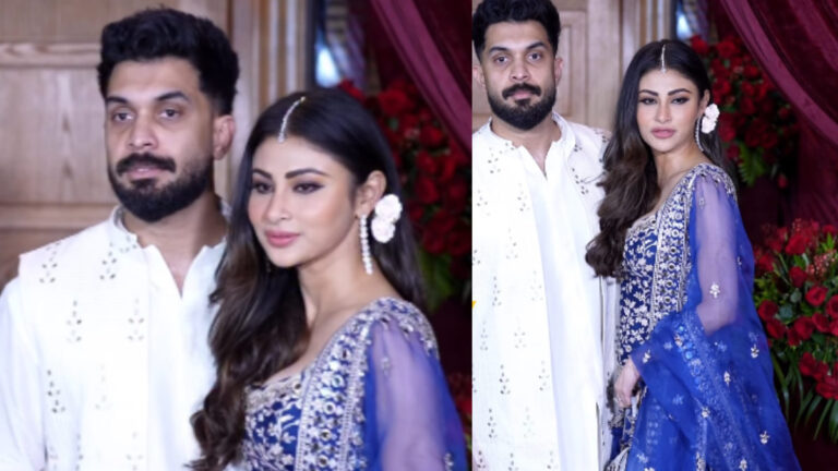 Mouni Roy’s Diwali Dhamaka: Royal Blue Lehenga Steals the Show!