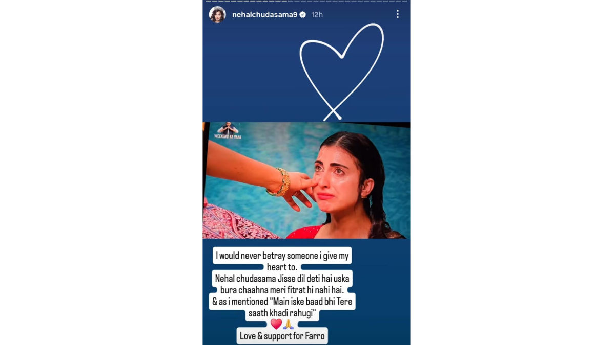 Bigg Boss 19: Nehal Chudasama'S Powerful Message For Farrhana Bhatt After Eviction! What She Said About Betrayal. 1 nehal chudasama_pic courtesy instagram