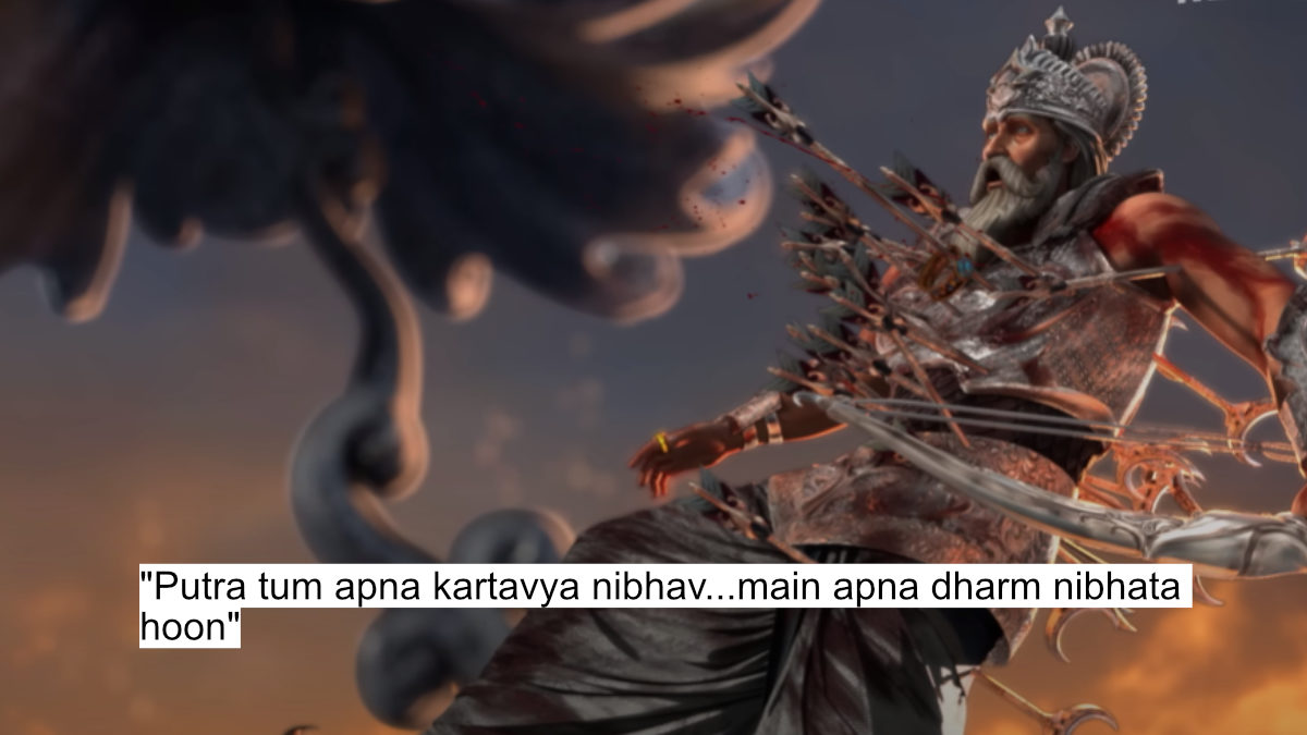 "putra tum apna kartavya nibhav...main apna dharm nibhata hoon"