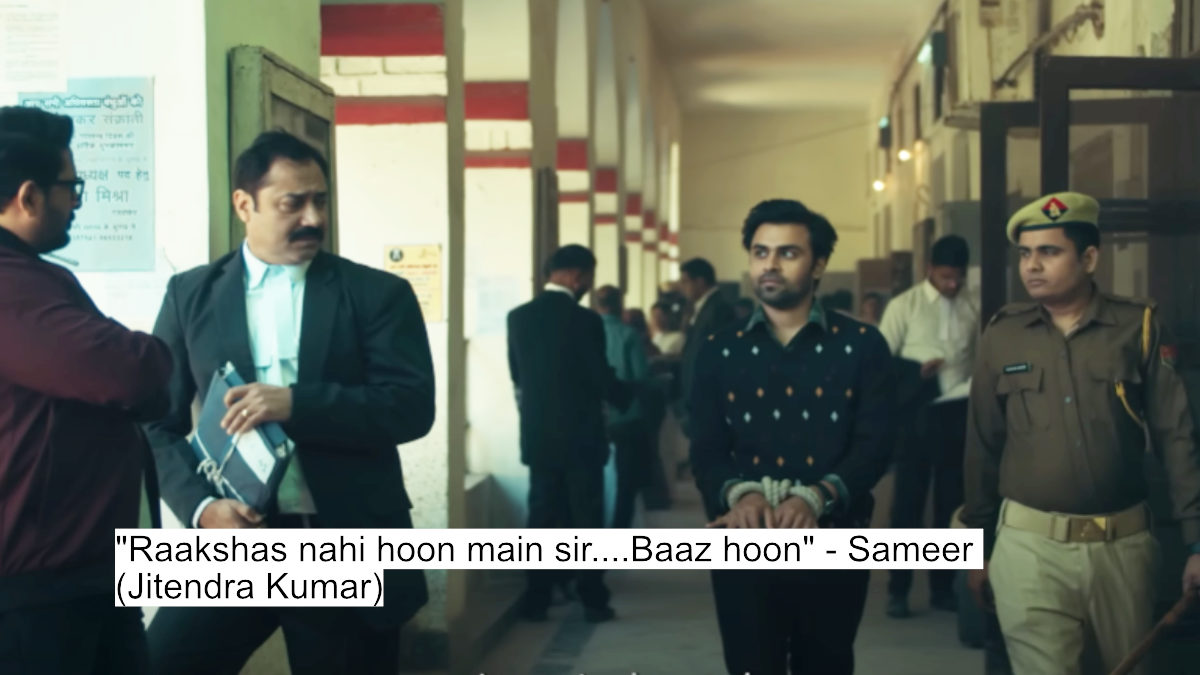 The Battle For Justice Begins! Arshad Warsi And Jitendra Kumar'S Gripping Dialogues In Bhagwat Chapter One: Raakshas 6 "raakshas nahi hoon main sir....baaz hoon" - sameer (jitendra kumar)