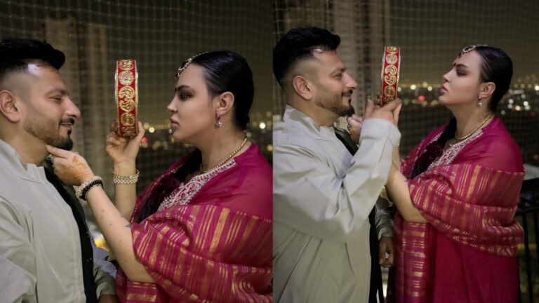 A Moment Frozen in Time!” Rishabh Tandon’s Last Karwa Chauth Post with Wife Olesya Goes Viral, Showcasing Their Unbreakable Bond!