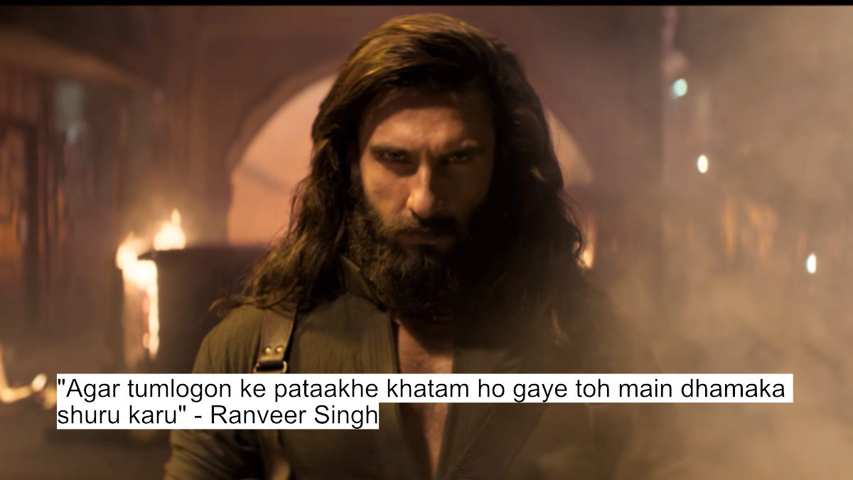 The Most Explosive Dialogues From Dhurandhar: Ranveer Singh, R. Madhavan, And Akshaye Khanna Unleash The Fury! 7 "agar tumlogon ke pataakhe khatam ho gaye toh main dhamaka shuru karu" - ranveer singh