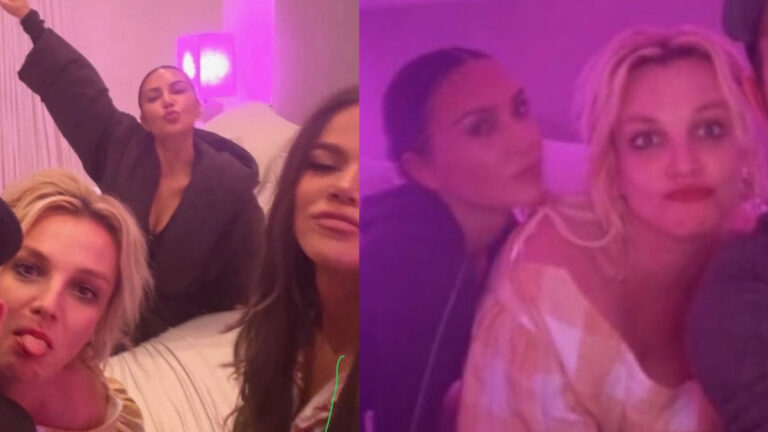 Britney Spears Shares Video From Cozy Slumber Party With Kim Kardashian and Fans Can’t Believe It