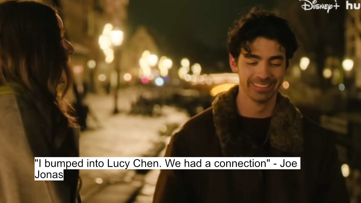 "i bumped into lucy chen. we had a connection" - joe jonas