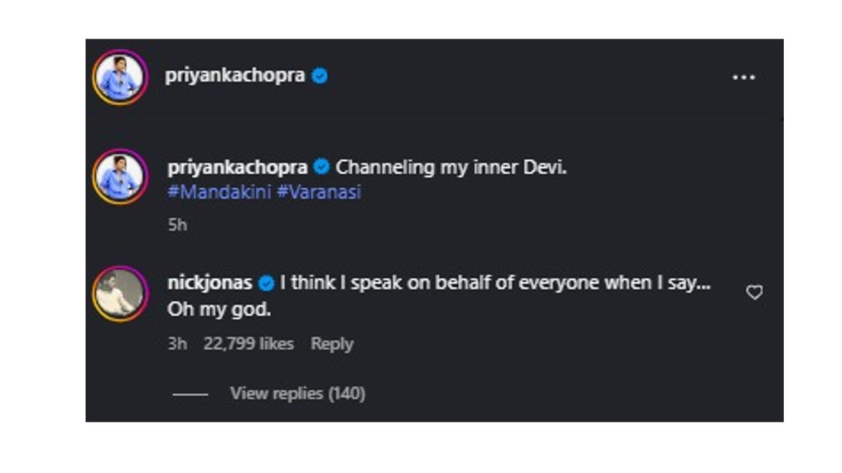 Nick Jonas Goes ‘Oh My God!’ Over Priyanka Chopra’s Stunning Globetrotter Event Look-See The Viral Reaction 1 nick jonass comment