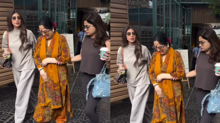 Shilpa  Shetty And Shamita Shetty Step Out With Sunanda After Hospital Release Check Out The Stylish Family Pictures