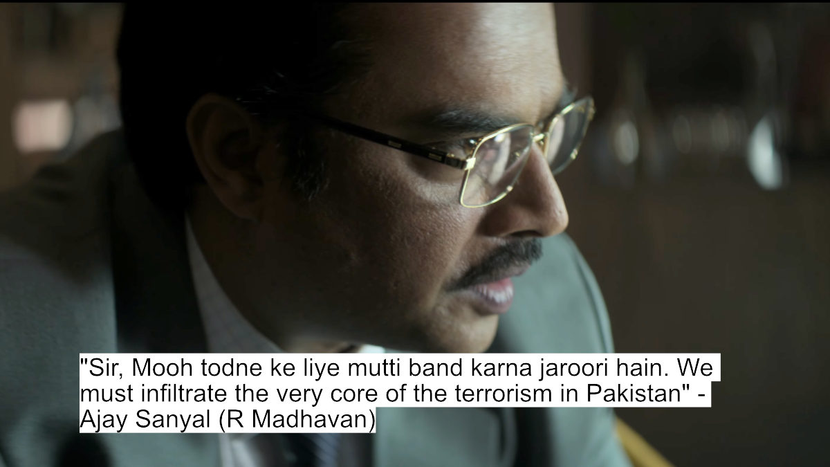 The Most Explosive Dialogues From Dhurandhar: Ranveer Singh, R. Madhavan, And Akshaye Khanna Unleash The Fury! 3 sir, mooh todne ke liye mutti band karna jaroori hain. we must infiltrate the very core of the terrorism in pakistan- ajay sanyal (r madhavan)