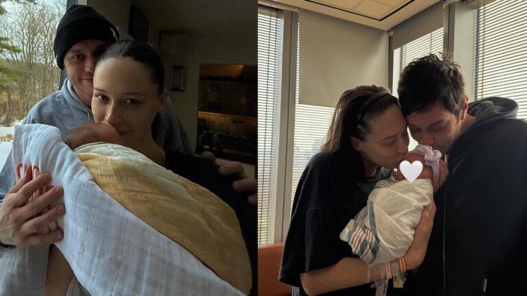Pete Davidson & Elsie Hewitt Announce First Child, Name & Cute Photos