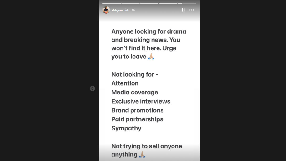 shhyamali de pic courtesy instagram