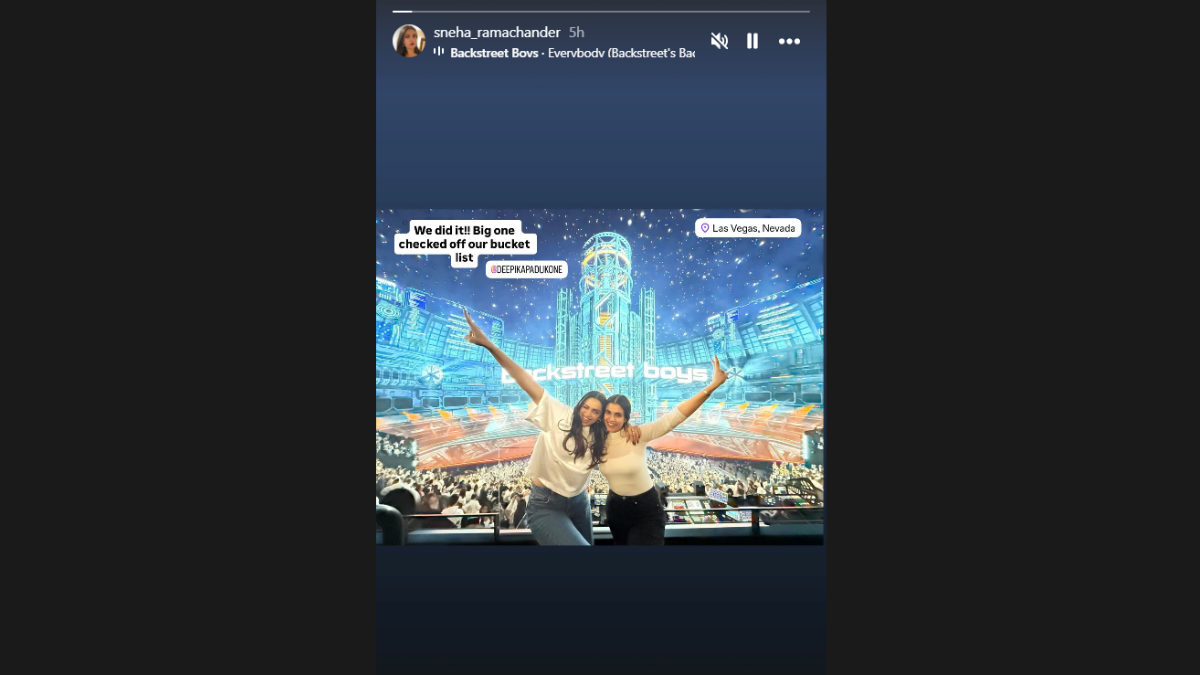 Deepika Padukone Rocks The Backstreet Boys Concert In Las Vegas 1 sneha ramachander instagram story