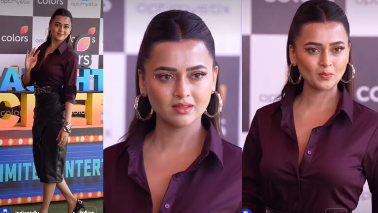 Tejasswi Prakash Steals the Spotlight in Chic Purple Outfit—Paparazzi Can’t Look Away