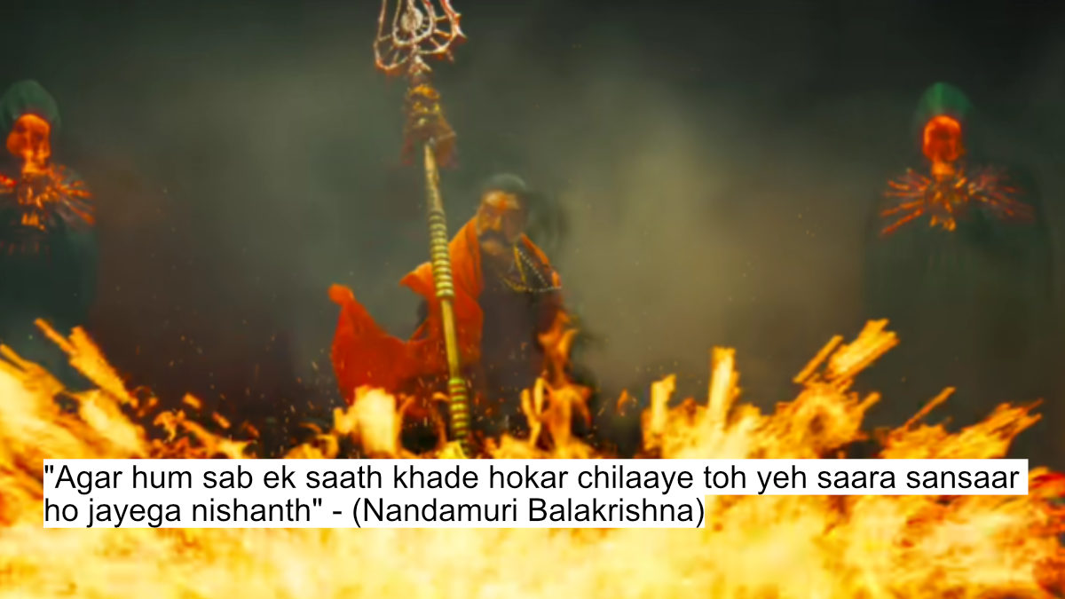 Akhanda 2 Dialogues: Nandamuri Balakrishna'S 'Surgical Strike' Mode Is On 4 "agar hum sab ek saath khade hokar chilaaye toh yeh saara sansaar ho jayega nishanth" - (nandamuri balakrishna)