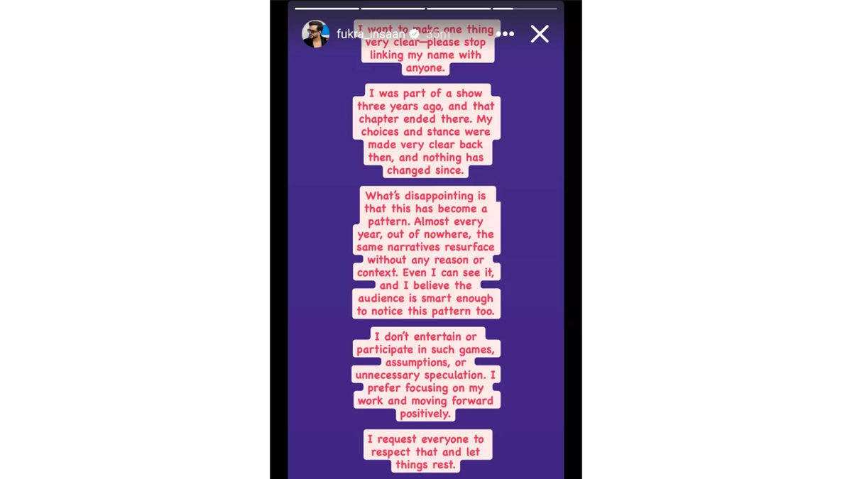  abhishek shared a strongly worded message