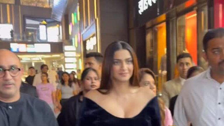 Sonam Kapoor Flaunts Her Bump in Blue—See the Video