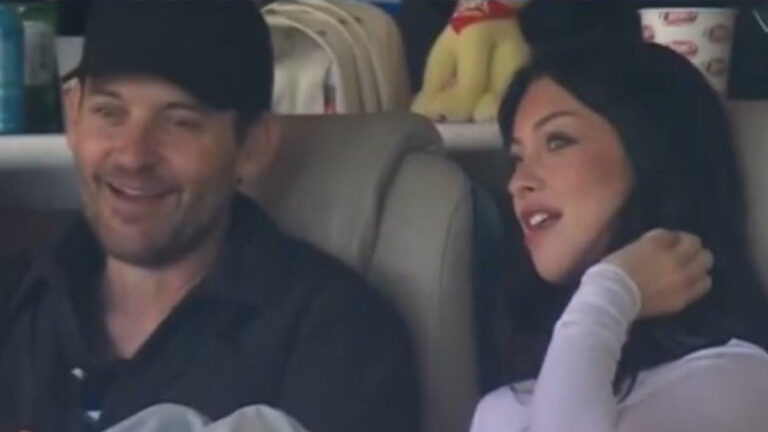 Tobey Maguire Sparks Online Debate After Super Bowl Appearance With 20-Year-Old Model