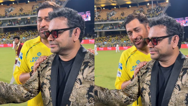 MS Dhoni and AR Rahman Share Special Moment at CSK Event