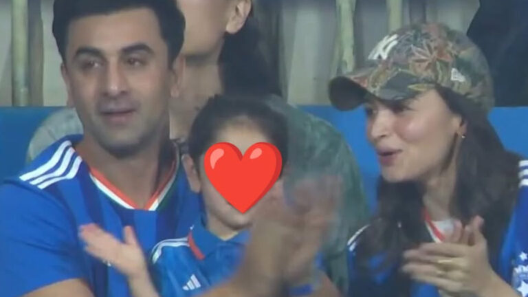 Alia Bhatt and Ranbir Kapoor’s Daughter Raha Steals Hearts Cheering for Team India at Wankhede T20 Semi-Final