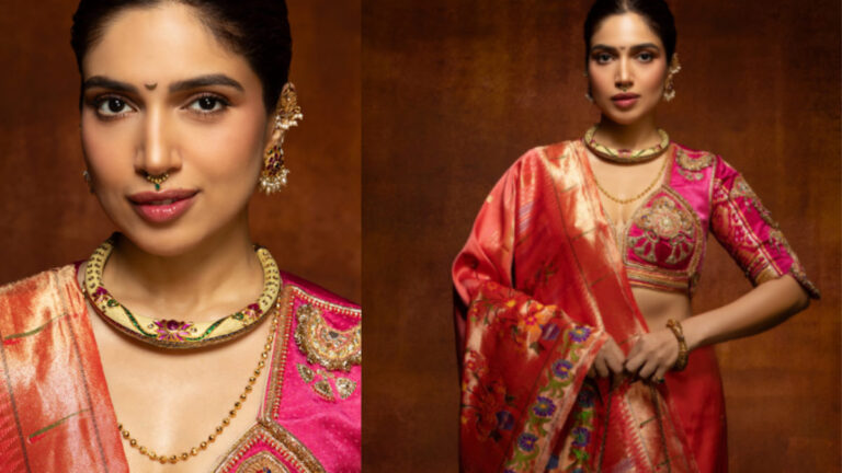 Bhumi Pednekar Stuns in Traditional Saree for Gudi Padwa Celebration