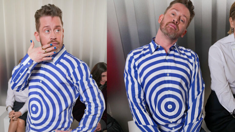 Macaulay Culkin Steals the Spotlight With Goofy Moments at Paris Fashion Week