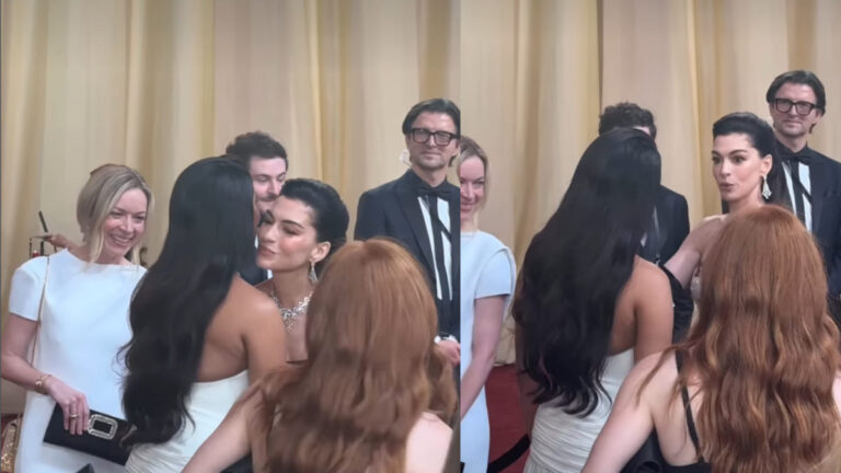 Priyanka Chopra and Anne Hathaway Share a Warm Hug at Oscars 2026