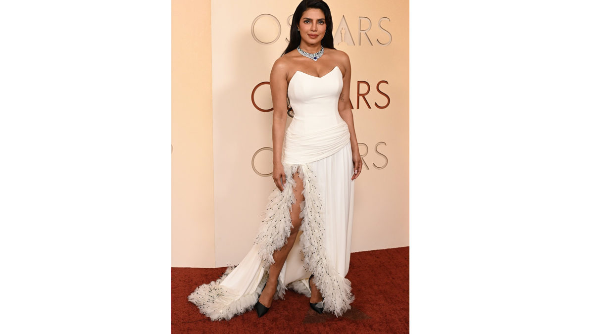 Priyanka Chopra’s Oscars 2026 Look Sparks Disappointment With ‘Dull’ White Corset Gown 3 priyanka chopras oscars 2026 look 1