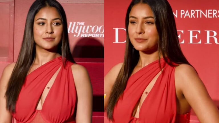 Shehnaaz Gill Turns Heads In Red Gown Wins Style Sensation Award