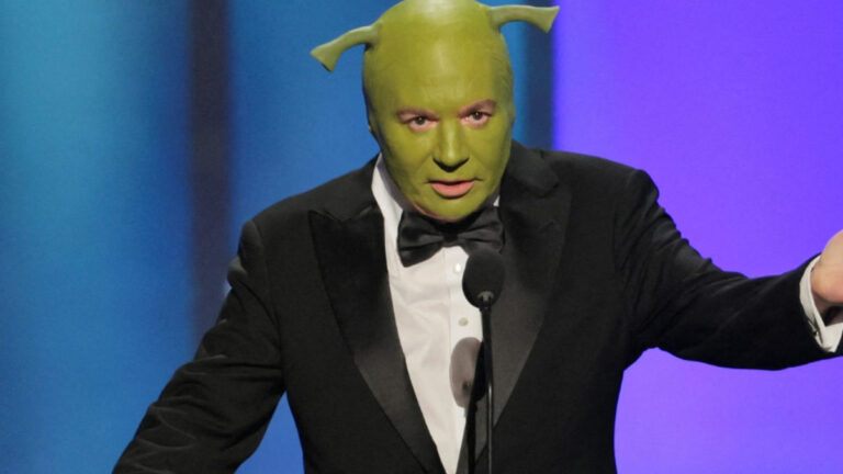 Mike Myers surprises in Shrek look as Eddie Murphy receives AFI Life Achievement honor