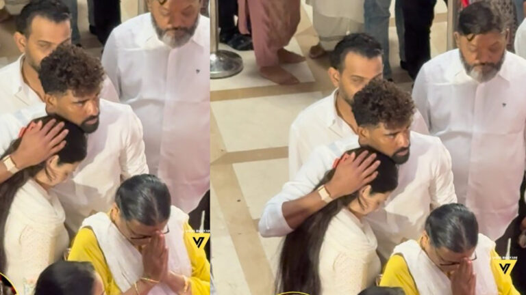 Mohammed Siraj Consoles Zanai Bhosle at Asha Bhosle’s Home