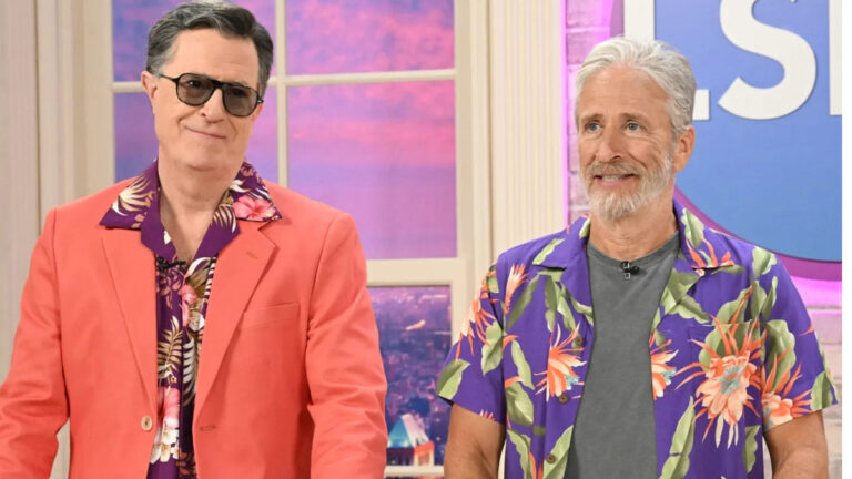 Stephen Colbert begins emotional countdown to final Late Show episode with Jon Stewart cameo