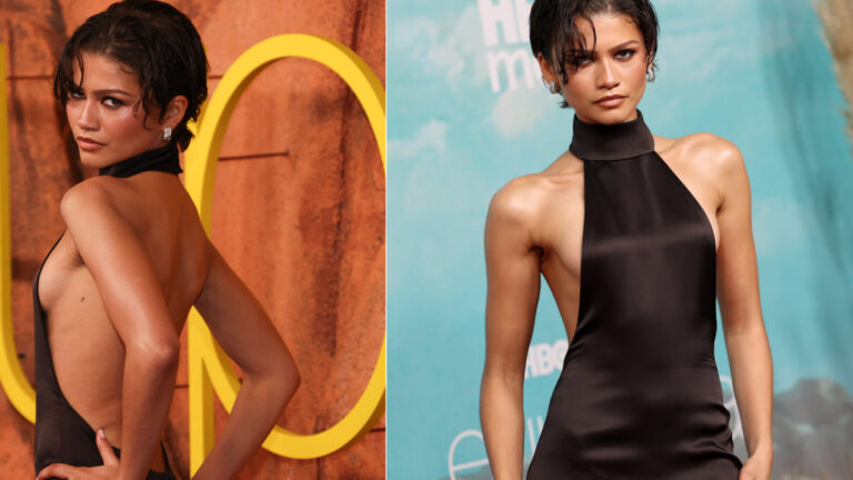 Zendaya Stuns In Simple Backless Black Gown At Euphoria Premiere