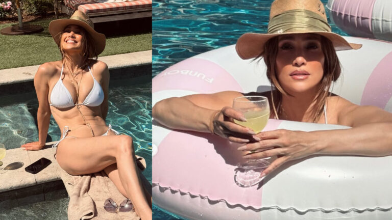 Jennifer Lopez Celebrates Memorial Day in White Bikini With Max and Emme During Family Karaoke Night