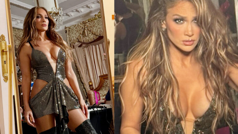 Jennifer Lopez Shines In A Crystal Covered Dress During France Trip