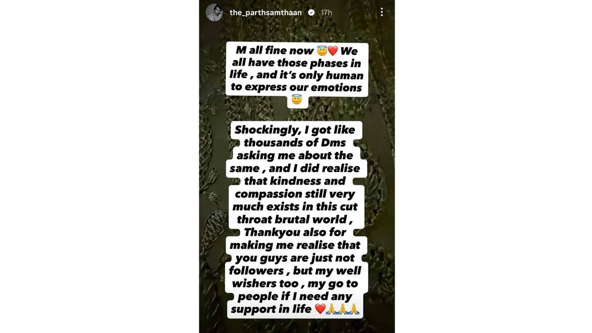parth samthaans post