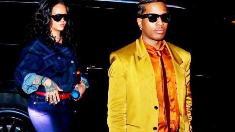 Rihanna And A$AP Rocky Celebrate Knicks Victory With Fans On New York Streets