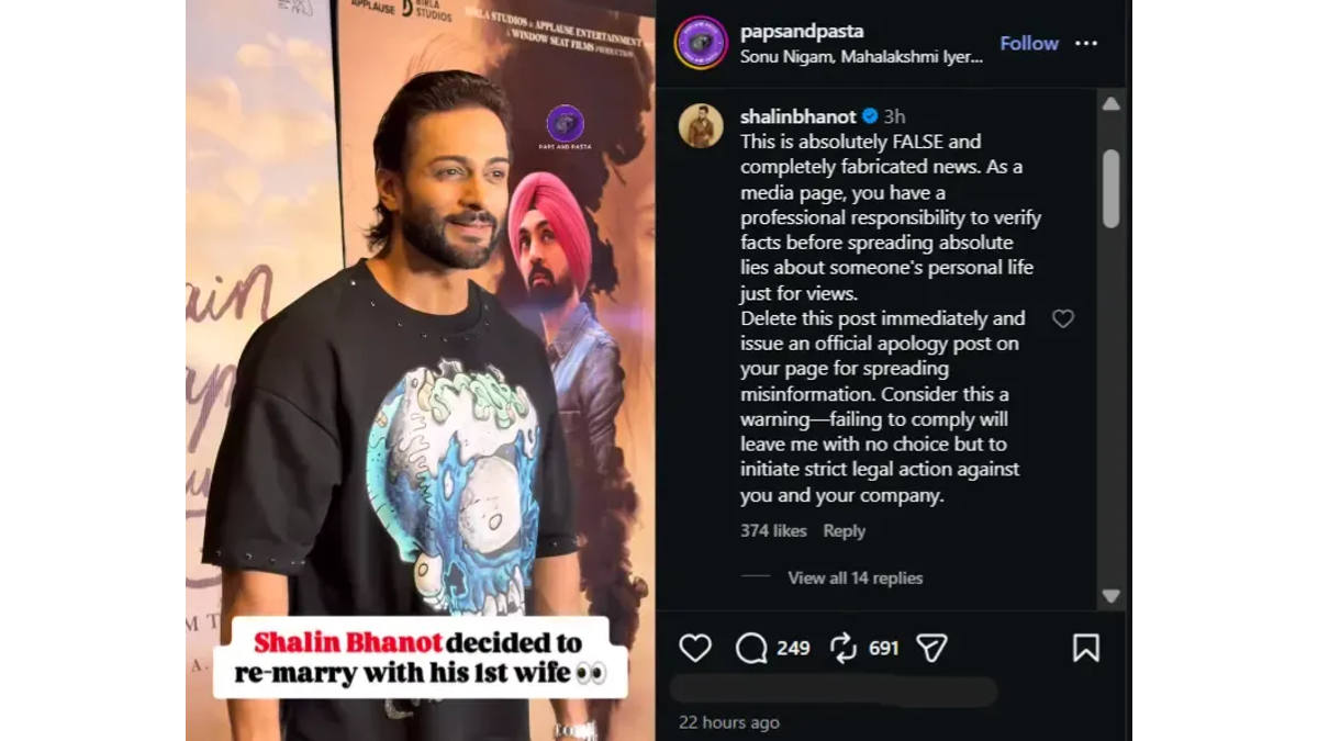Shalin Bhanot Furious Over Viral Remarriage Rumour, Threatens Legal Action Against Paparazzi Page 1 shalin bhanot