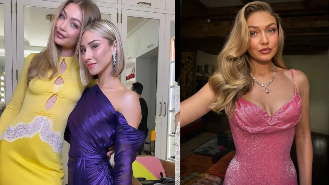 From Yellow Glam To Pink Sparkle Gigi Hadid Wows Throughout Taylor