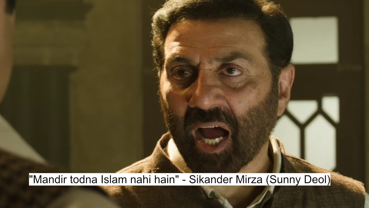 "mandir todna islam nahi hain" - sikander mirza (sunny deol)